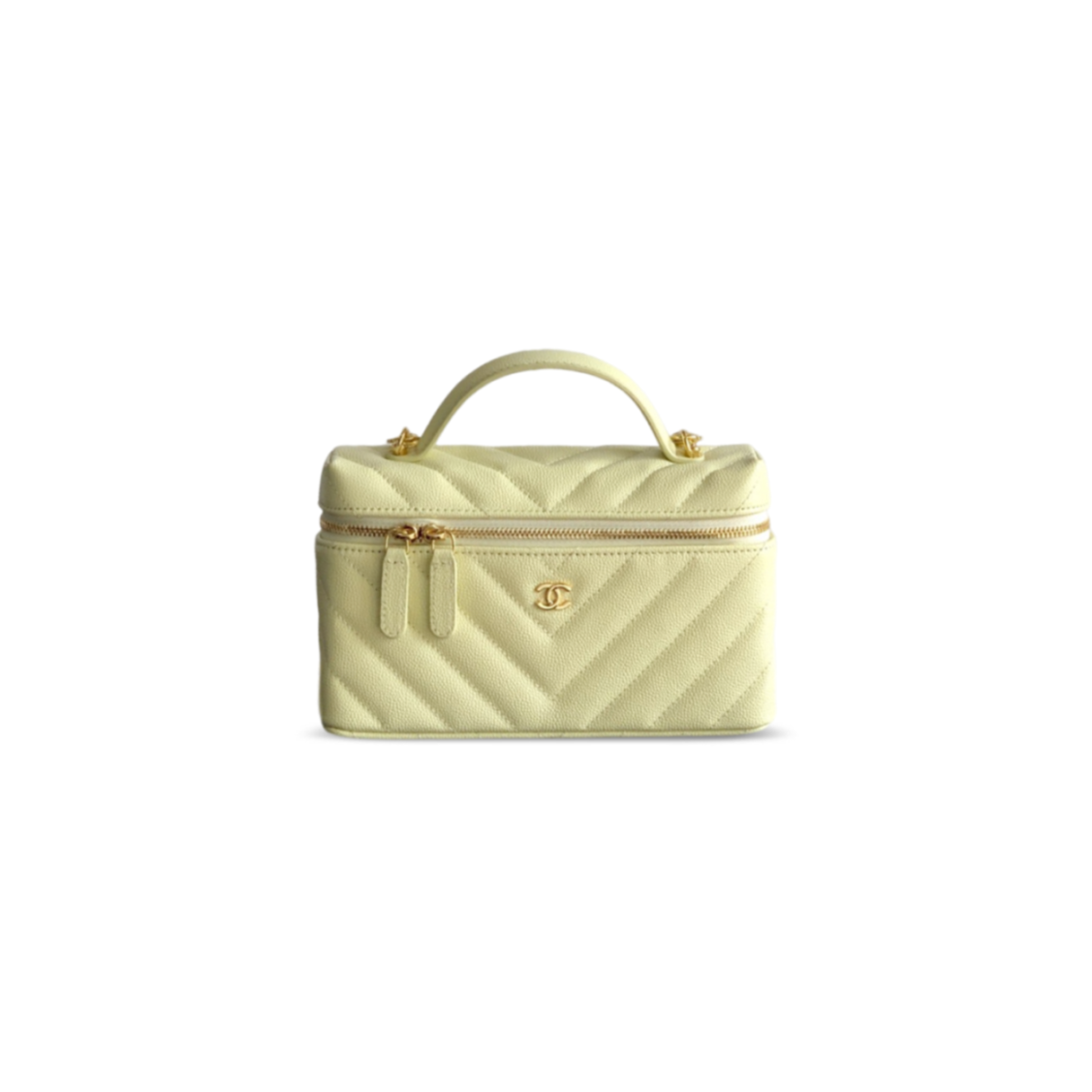 Ch**el master vanity with chain grained calfskin ap5212 (19.5*17*5cm)